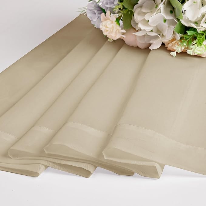 OWENIE Extra Long Sheer Curtains 96 inches Long for Bedroom Living Room, Soft Light Weight Airy Voile Sheer Curtains, Rod Pocket Light Filtering Solid Color Farmhouse Curtains, Each 42Wx96L inch