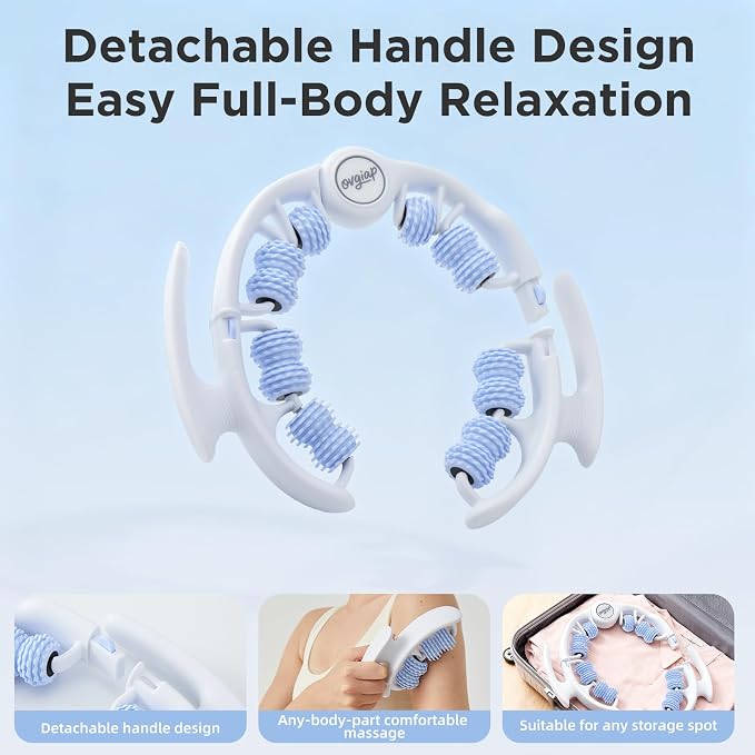 Cellulite Manual Massager for Legs & Thighs - Lymphatic Drainage Tool, Handheld Fascia Blaster for Deep Tissue, Body Sculpting Cellulite Remover(Blue)