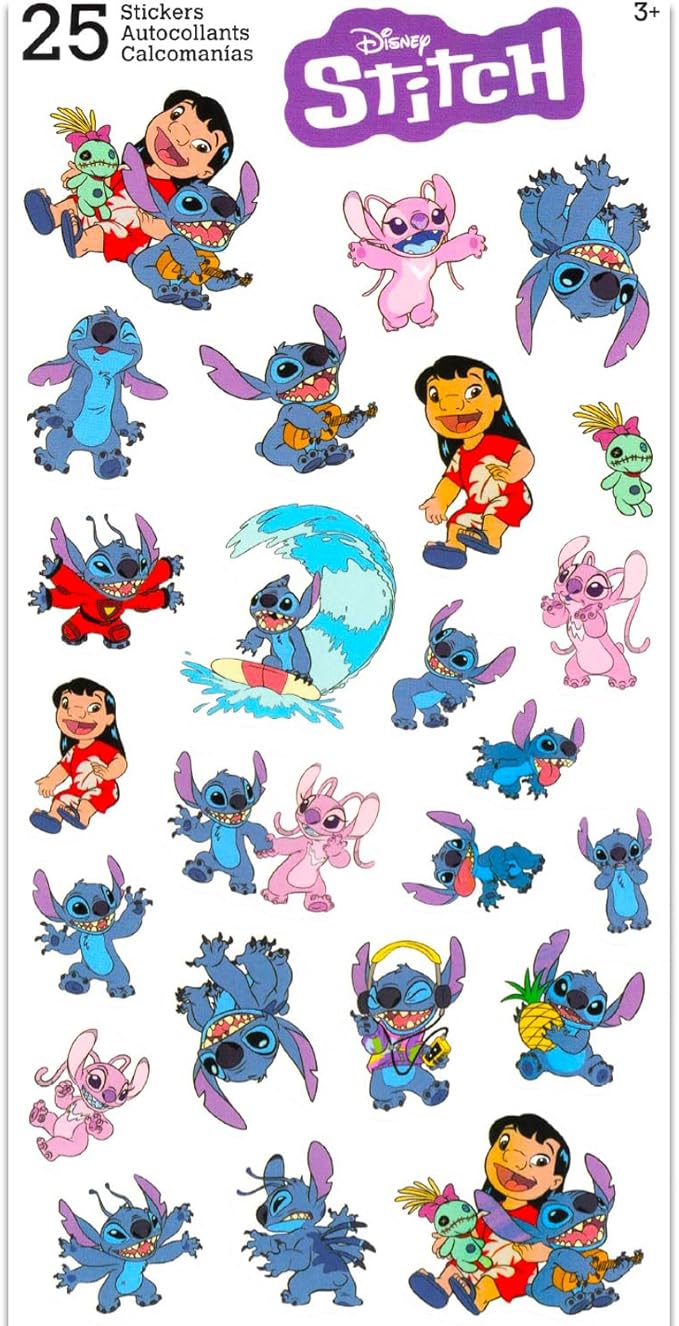 Disney Stitch Bedspread Twin Set for Kids - Bundle with Lilo and Stitch Quilted Bedspread for Twin Bed Plus Stickers, More | Stitch Twin Bedding Set for Boys, Girls