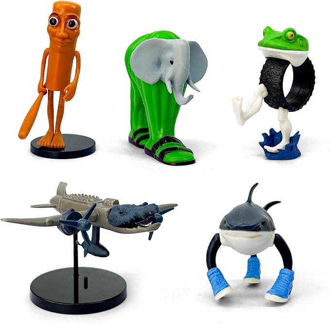 8Pcs Italian Brainrot Action Figures,Tralalero Travala Toy Set Tralalero Travala,Tung Tung Tung Sahur, Brr Brr Patapim - Brainrot fidget Toys,Decorations Gifts for Office Room Figurine Decor (8PCS-F)