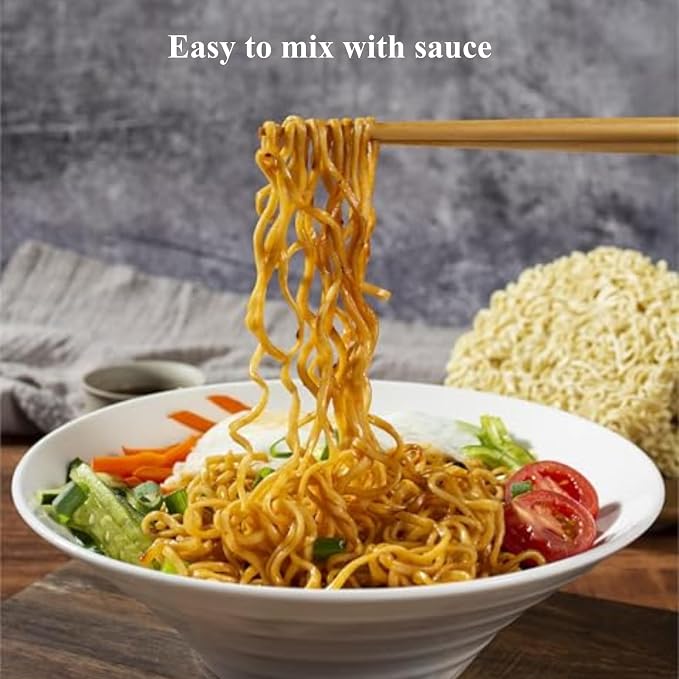 Non-fried Hot Pot Ramen Family Noodles Unflavored, Preservative Free, No Added MSG 350g (10.5oz), Total 6 PCS Per Pack