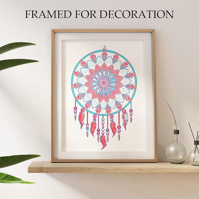 Mandala Coloring Book for Adults Relaxation, 24 Patterns Adult Coloring Books for Women Stress Relief, Inspirational Gift for Women & Men, Spiral Bound Mindfulness Coloring Book, Single-Sided Print