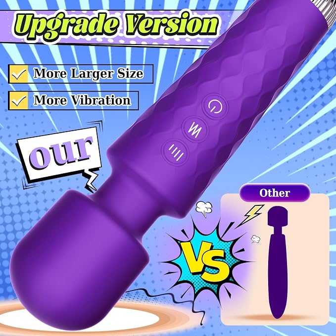 Allovü G-Spot Vibrator for Women & Couples, Silicone Intimate Sex Toys with 10 Vibration Modes, IPX6 Waterproof USB Rechargeable Personal Wand Massager for Her