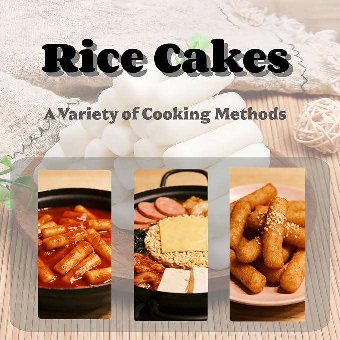 Rice Cake Sticks – Chewy Cylindrical, for Tteokbokki & Stir-Fries, 14.11 oz