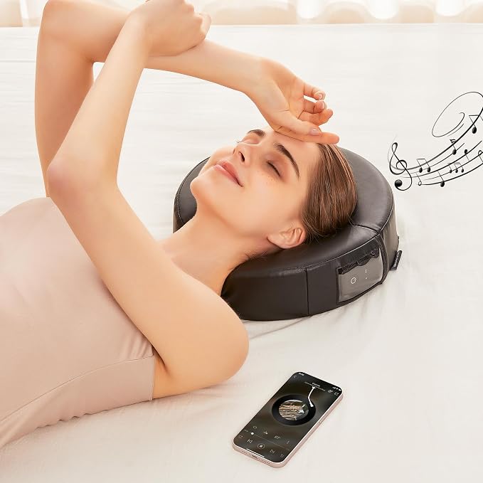 Master Massage 28" Argo Portable Massage Table with Extra Music Master Crescent Round High Fidelity Sound Face Cradle Cushionin - Black
