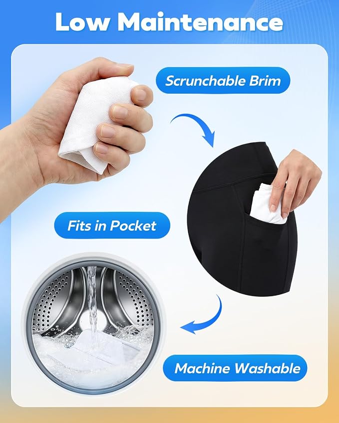 Sport Sun Visor Hat for Women Men - Lightweight Stretchy Polyester Spandex Quick Dry Sweatband Wrinkle Resistant