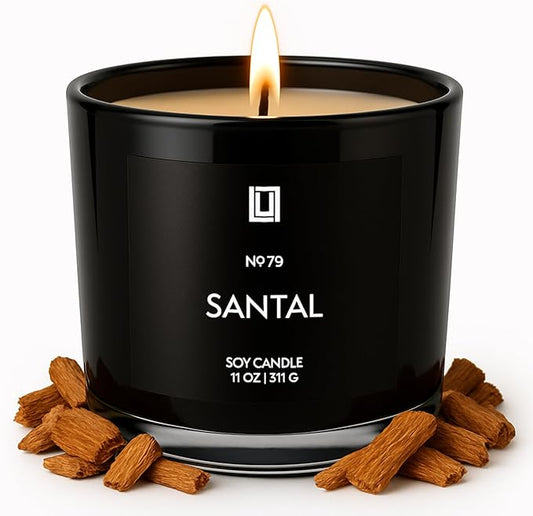 Lulu Candles | Santal | Smells Woodsy & Elegant | Luxury Scented Soy Jar Candle | Hand Poured in The USA | Highly Scented Long Lasting (11 Oz.)