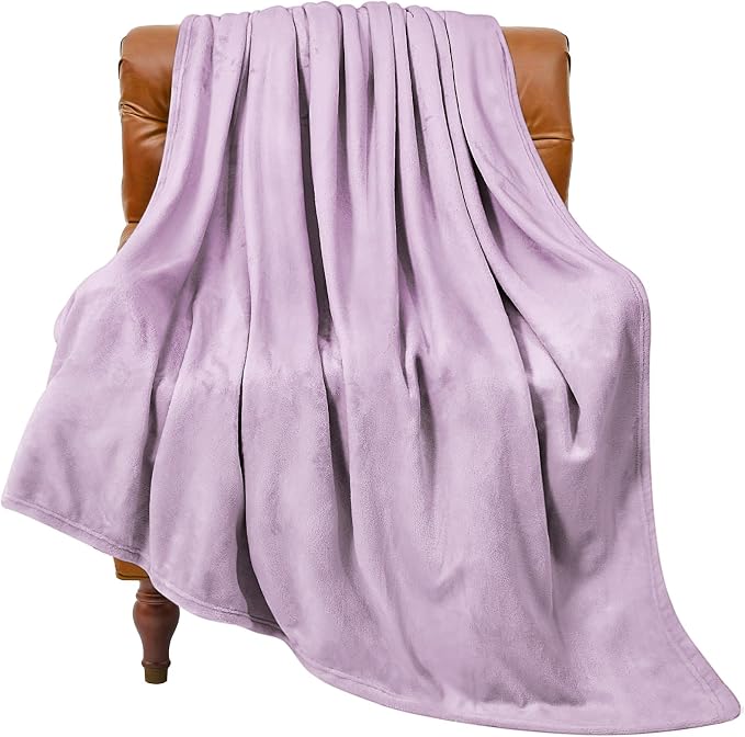 BEDELITE Fleece Blanket Soft Plush Twin Size Blanket Lilac 60"x80" | Ultra Soft Fleece, Plush Microfiber, Lightweight Warmth, All Season Comfort, Fade Resistant, Machine Washable, Couch Sofa Bed