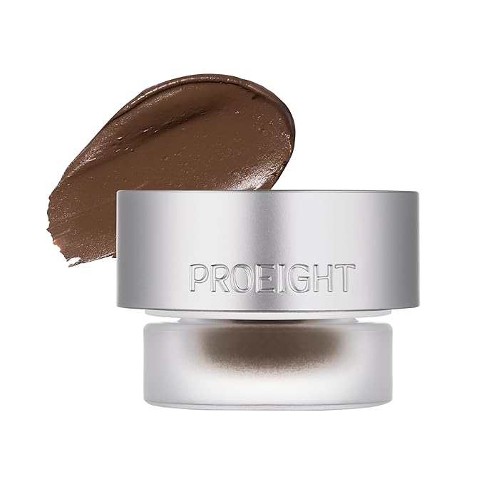 Piccasso PROEIGHT Stay On Gel Eyeliner 03 Wood Brown, Long Lasting Waterproof Cream Texture High Pigment Eyeliner for Precise Smooth Drawing, Korean Makeup