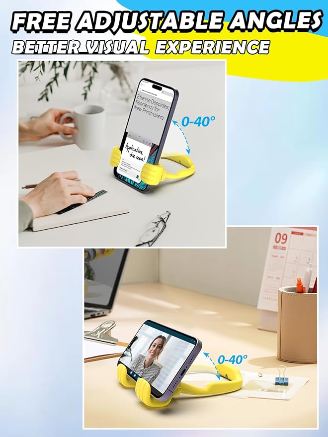 Gifts for Teens Girls Boys Valentines Kids Adults Cell Phone Stand: Upgrade Adjustable Thumbs Up Lazy Phone Holder for Desk Fun Birthday Gifts for Grandma Adults Husband from Wife Easter Gifts