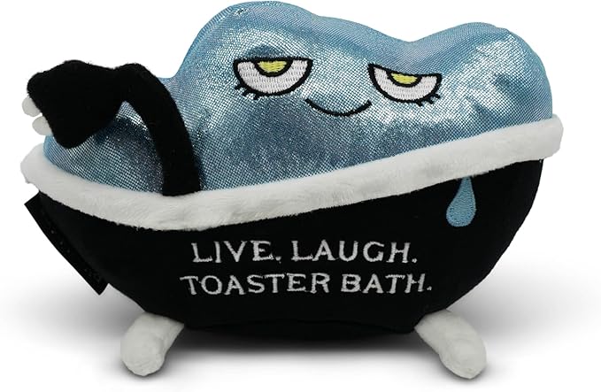 Rest in Plush Collectible – Spooky Cute Stuffed Toy, Soft Halloween Plushie for Collectors, Trick or Treat Gift, Fall Holiday Decoration - Live, Laugh, Toaster Bath