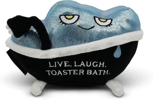 Rest in Plush Collectible – Spooky Cute Stuffed Toy, Soft Halloween Plushie for Collectors, Trick or Treat Gift, Fall Holiday Decoration - Live, Laugh, Toaster Bath