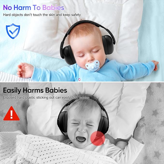 Floriogra Baby Headphones for Noise - [Upgraded Baby-Friendly Version] Ear Muffs Noise Protection Noise Cancelling Headphones - Ear Protection for 3 Months to 2 Years