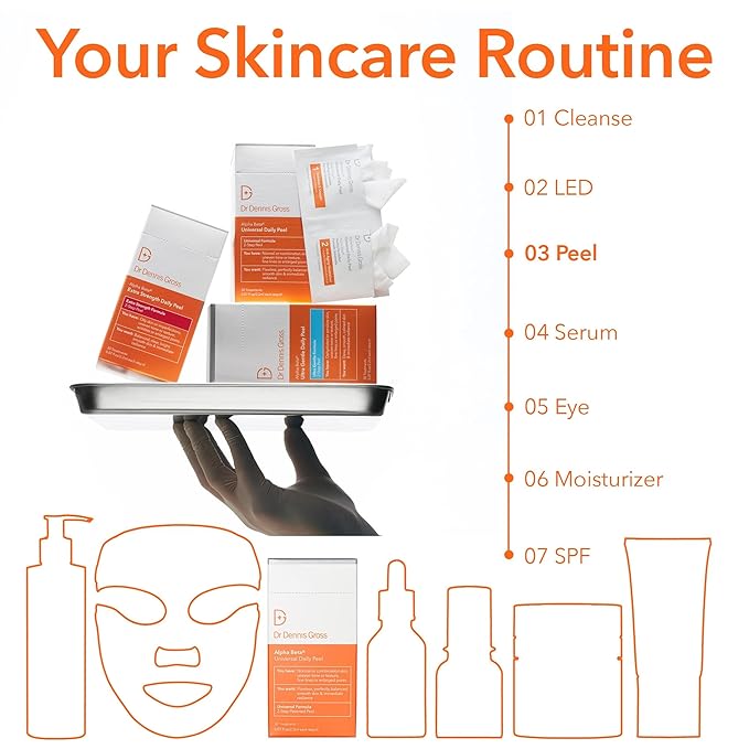 Dr Dennis Gross Alpha Beta Universal Daily Peel: for Uneven Tone or Texture and Fine Lines or Enlarged Pores, (5 Treatments)