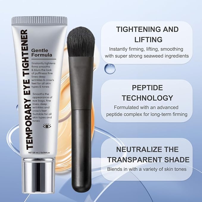 Perfection Eye Tightener - Instant Firming Primer with Hyaluronic Acid & Vitamin E, Easy-Wear Formula for Ultimate Lift & Smooth Finish, Hydrates & Refreshes Tired Eyes (1)