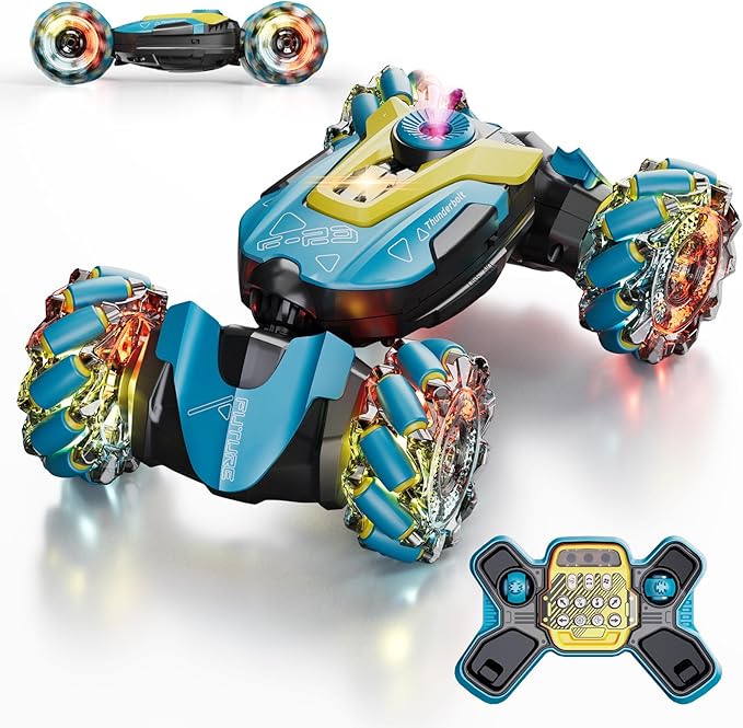 4DRC Gesture Sensing RC Stunt Car-Toys for Boys Girls for Ages 5-8-12,4WD Hand Controlled Remote Control Twist Car 360° Spins All Terrains Kids Toys, for Kids Age 6 7 9 10 11 12 Years Old