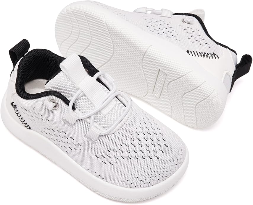 MORENDL Wide Toddler Shoes Baby Walking Shoes Girls Boys Zero Drop Minimalist Sneakers Slip On Tennis Shoe Breathable Naturally Flexible