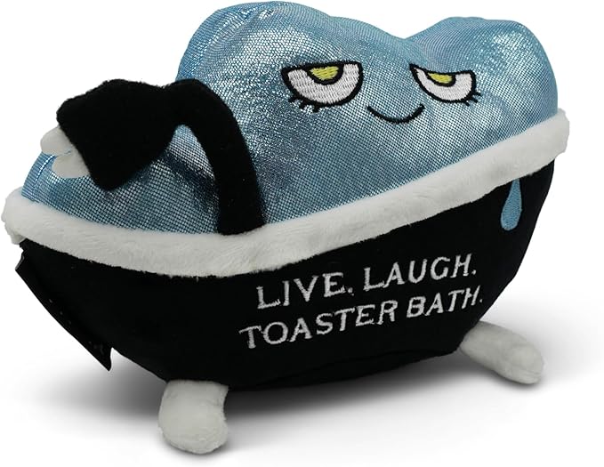 Rest in Plush Collectible – Spooky Cute Stuffed Toy, Soft Halloween Plushie for Collectors, Trick or Treat Gift, Fall Holiday Decoration - Live, Laugh, Toaster Bath