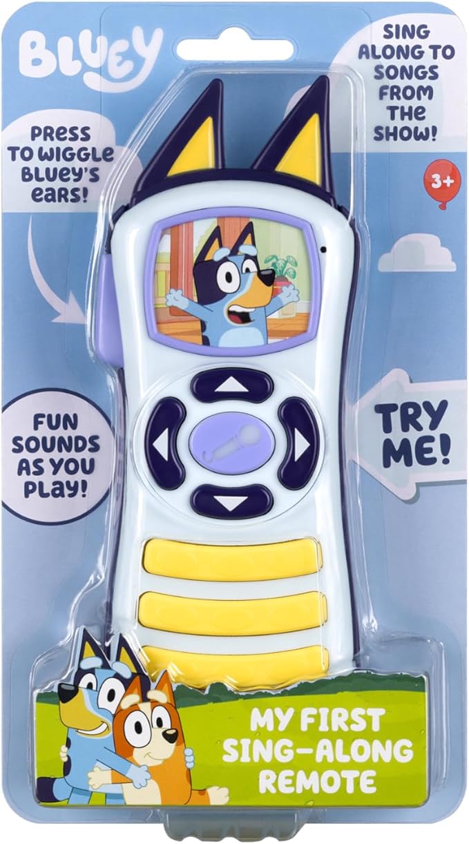 eKids Bluey Toy Remote Control for Toddlers with Built-in Music and Sound Effects, Bluey Toys for Kids