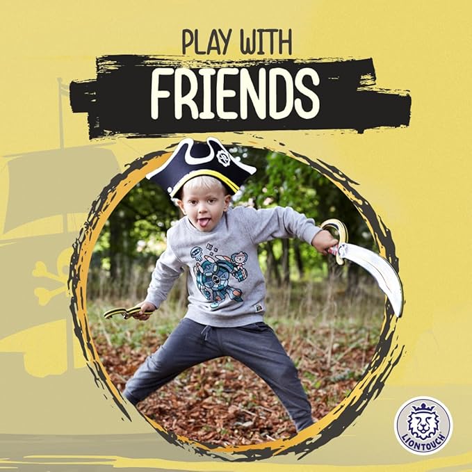 Liontouch - Pirate Sabre for Kids - 3+ Years | Pretend Play Toy for Boys & Toddlers | Safe Cutlass-Like Sword in Durable Foam for Sailing The Caribbeans | Ideal Accessory for Dress Up and Costumes
