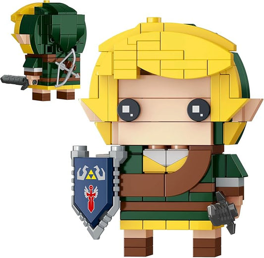 TOY PLAYER BOTW Link Figure Building Set, Link Action Figures with Master Sword and Ganondorf, Birthday Party Decorations Supplies, Gifts for Fans Kids &Adults (200+ Pieces)