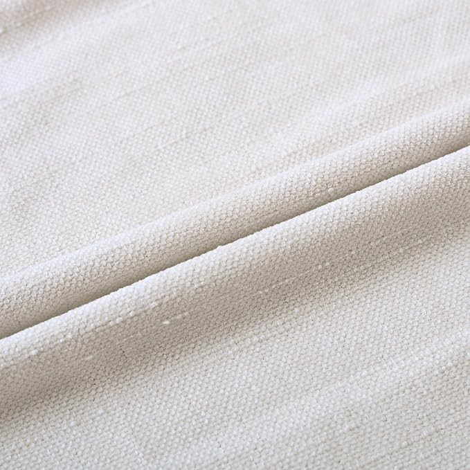Set of 4 Soft Textured Decorative Throw Pillow Covers 20x20 Inch Cozy Farmhouse Cushion Cover Square Accent Pillow Cases for Bed Couch Sofa Living Room, Cream White