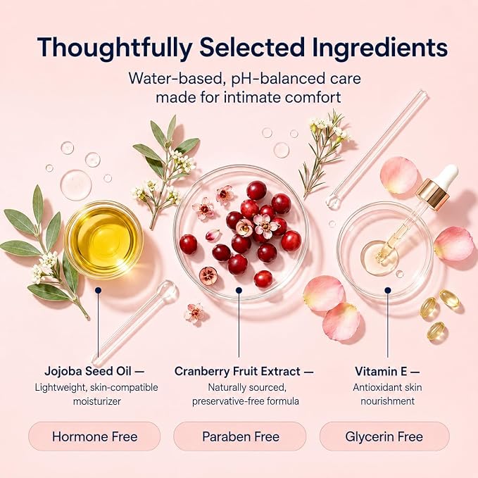 LUVENA Vaginal Moisturizer for Women Menopause Dryness 30g Gel Pack of 1 | Lysozyme, lactoferrin and cranberry formula, water based, paraben glycerin and hormone free, 170 pump applications