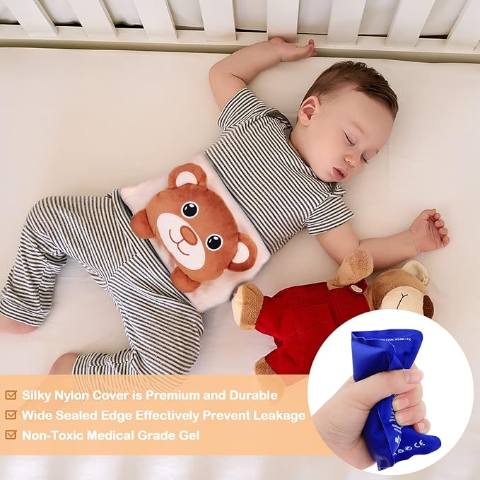 Baby Colic, Gas and Upset Stomach Relief - Heigoeost Newborns Heating Pad Colic Belly Belt for Babies Gas & Colic Tummy Relief, Baby Heated Tummy Wrap for Colic, Gas, Upset Stomach Infants Relief