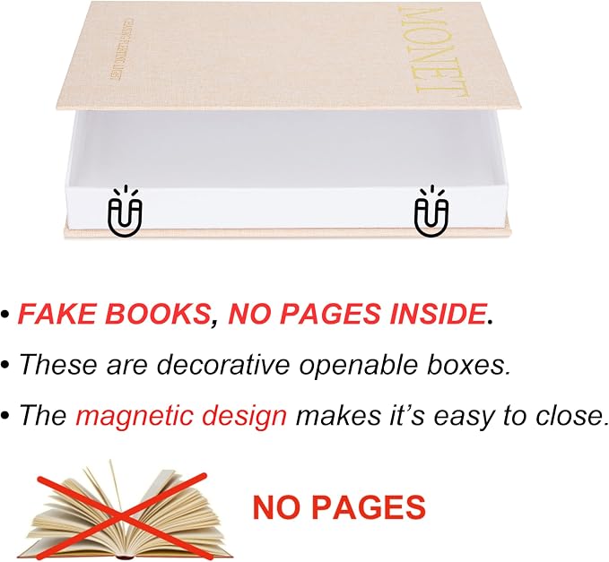 TwoDays Decorative Books for Coffee Table Decor – Faux Book Storage Box Set for Home Shelves, Linen Fabric Storage Boxes, Aesthetic Stacked Book Decoration for Living Room (Set of 3)