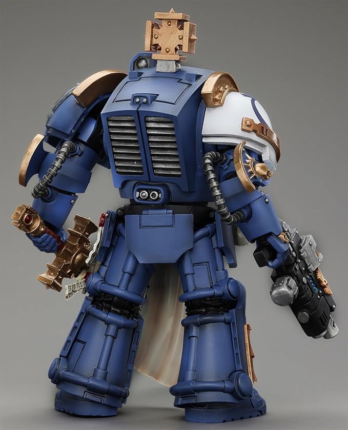 JOYTOY Warhammer 40K 1/18 Action Figures, Ultramarines Captain in Terminator Armour Perfect for Collectors & Decor, Ideal Gift for Birthdays, Christmas, Character Figure - JT4980