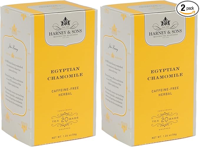 Harney & Sons Fine Teas Egyptian Chamomile - 20 Tea bags, 20 Count (Pack of 2)