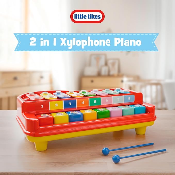 Lollipop Cozy Cup Xylophone and Piano 2 in 1 - Music Toy for Toddlers with Real Songs