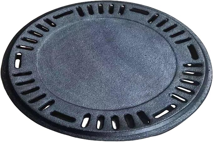 Perforated Korean Cast Iron Grill Plate BBQ Griddle Pan With Oil Drainage & Even Heat For Indoor Outdoor Cooking BBQ Cooking Grate