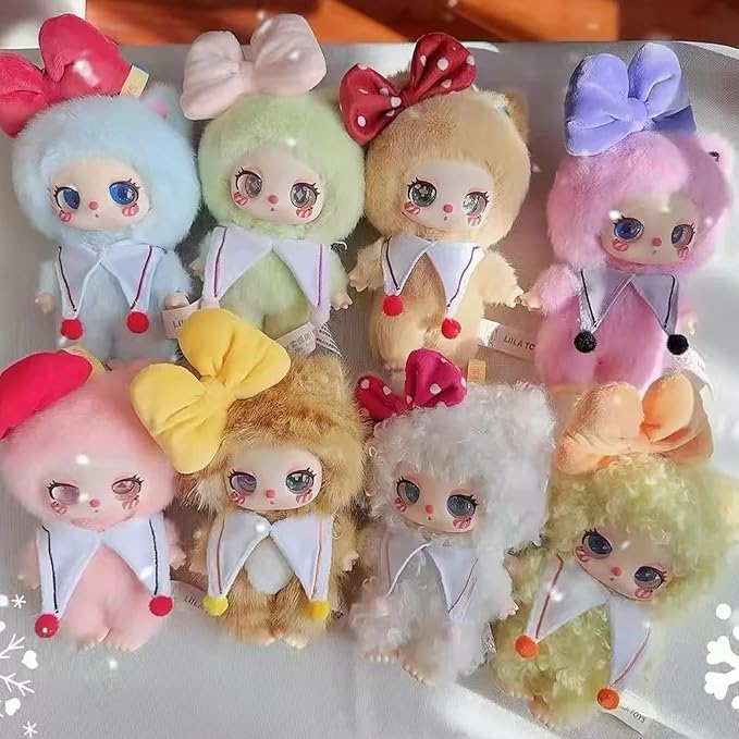 CALEMBOU Plush Doll Blind Box, 8.5'' Cute Stuffed Animal Plush Toys, Kawaii 1 of 6 Possible Mystery Collectible Toys Cute Soft Animals Charm Birthday Gifts (Liila's Lucky Cat Series)