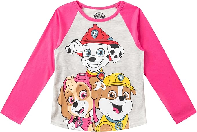 Nickelodeon Paw Patrol Girls Long Sleeve Shirt and Pants Set for Toddler and Little Kids