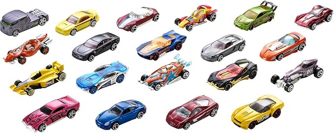Hot Wheels Toy Cars & Trucks 20-Pack, Set of 20 1:64 Scale Vehicles for Play or Display, Instant Collection (Styles May Vary) (Amazon Exclusive)