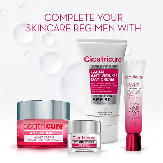 Cicatricure Deep Anti-Wrinkle Kit with Eye Cream and Face & Neck Cream, Wrinkle Cream System with Face Moisturizer and Neck Cream, Daily Care for Wrinkle-Prone Skin, Skincare Gift Set, 2 Count