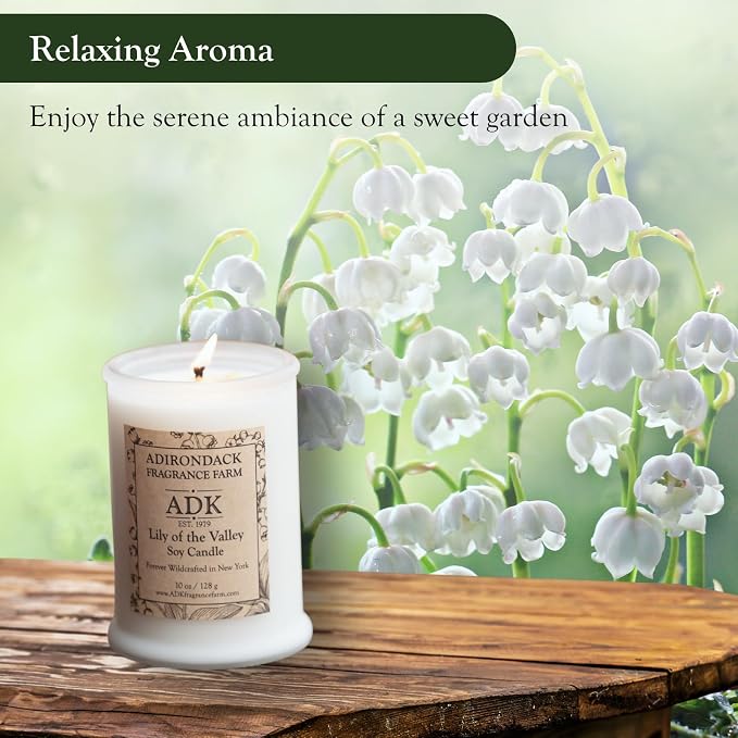 Adirondack Fragrance & Flavor Farm Lily of The Valley Scented Candle 20 Oz | Proudly Poured in The USA, Natural Aromatherapy Wax for Relaxation, Home Décor, Kitchen, Gift and Living Spaces