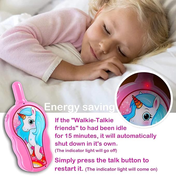 Walkie Talkies for Kids, Toddlers Kids Girls Toys for 3 4 5 6Years Old, Two Way Radio Gifts 4 6 7 8 Easter Basket Stuffers Xmas Gifts