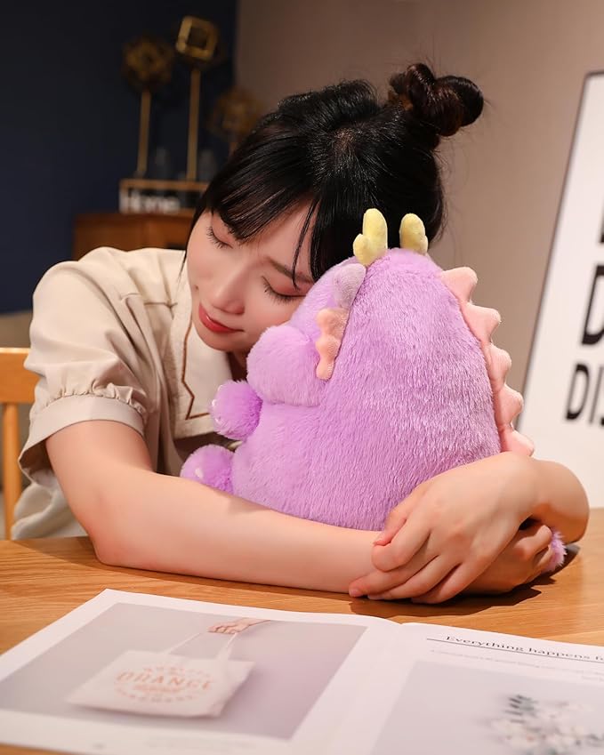MUPI Cute Dragon Pig Plush Toy Kawaii Stuffed Animals Soft Dinosaur Plush Pillows for Girls Boys Kids Adults, Green (11 Inch)