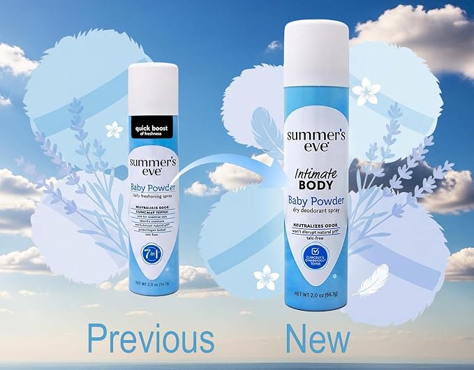 Special Pack of 5 SUMMERS EVE SPRAY BABY POWDER 2 oz X 5 Personal Healthcare / Health Care