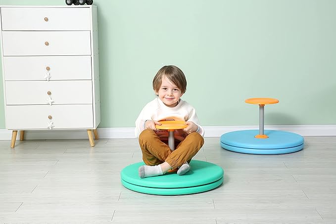 Spinner-X Seated Spinner Sensory Toy, Sit Spinner Toy Bigger Size and Durable Material for Kids- Ages 3 and up (Green) by BARNEY KAITE BS…
