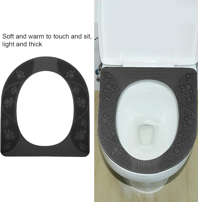 Reusable Toilet Seat Cover Universal Washable Silicone Non Slip Pad for Home and Travel Potty Toddler Covers Foldable Portable Camping Summer Training Toddlers Bags Stool Chairs