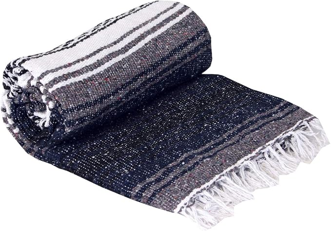 Canyon Creek Authentic Mexican Yoga Falsa Blanket (Dark Blue)