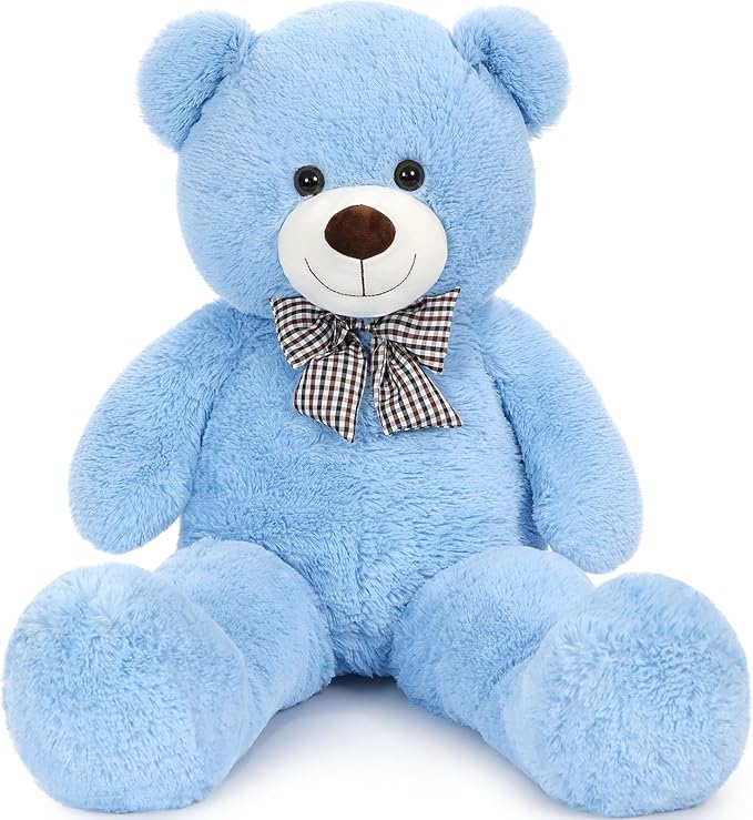 MaoGoLan Giant Teddy Bear Plush Toy - Ultra Soft & Cute Large Stuffed Animal 39 inches, Perfect for Baby Showers, Birthdays, Valentine’s Day Gifts (Kids, Couples, Family),Blue