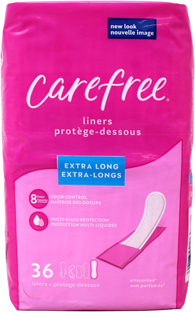 Carefree Body Shape Extra Long To-Go Pantiliners, Unscented