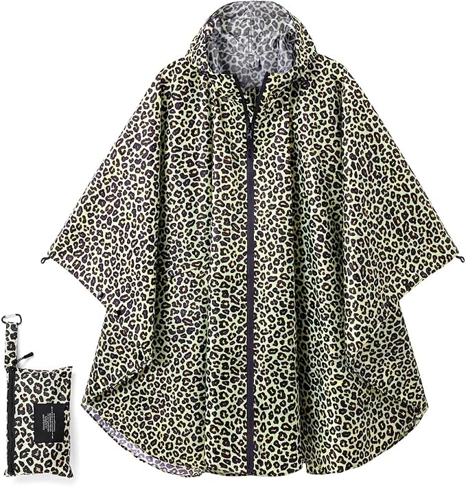 Fashion Hooded Rain Poncho Waterproof Raincoat Jacket with pocket for Women/Men/Adult