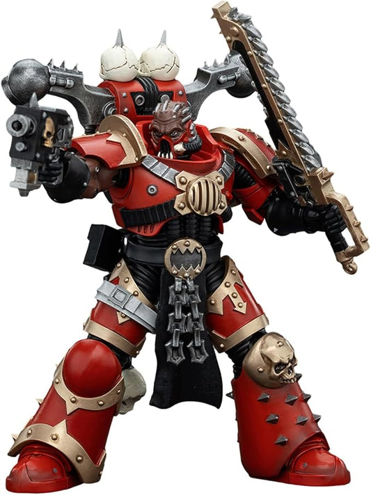 Pipigirl JoyToy GW 40K Genuine License 1:18 Action Figure, World Eaters Khorne 7, 4.96 inch Collectible Action Figures Sets