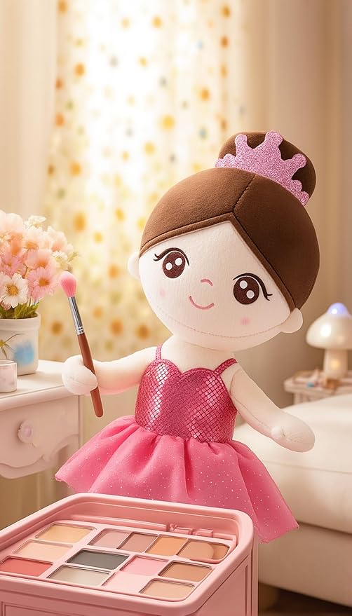Gloveleya Ballet Toy Baby Girl Gifts Dolls Soft Plush Toy Ballet Girl Doll Peach 14 Inches with Gift Box