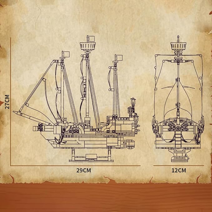 BDYDT Pirate Ship Set Pirate King Pirate Ship Mini Building Blocks Set（920PCS） Building Set Model Toys Gifts for Kid and Adult，Interesting Gifts for Pirate Ship Enthusiasts